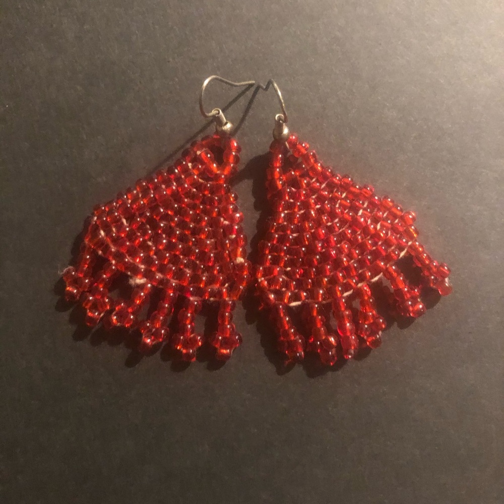 Handmade Red Earrings